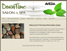 Tablet Screenshot of downtimesalonspa.com